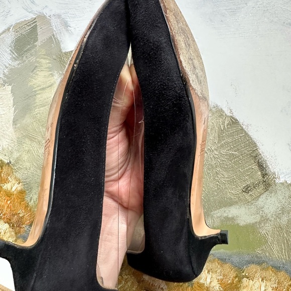 Francesco Russo Suede black & clear PVC pumps size 6.5 - Picture 10 of 14